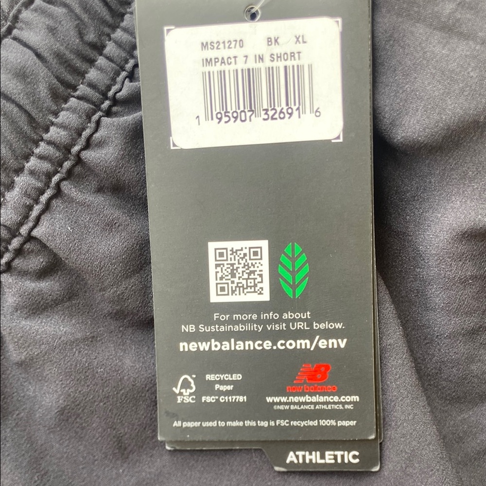 NWT New Balance Men's Black Shorts - Picture 2 of 9